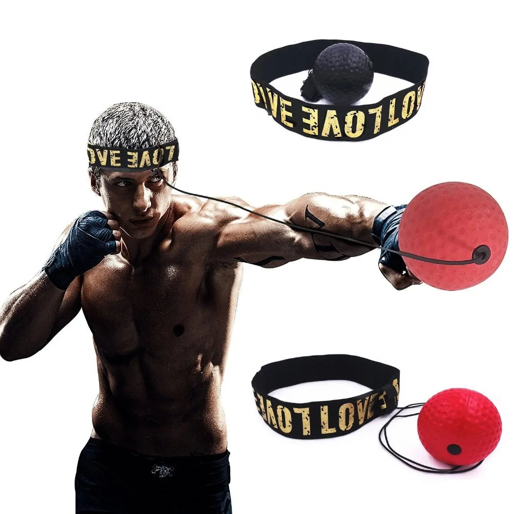 Boxing Reflex Ball with Headband – Improve Agility, Reaction Time & Hand-Eye Coordination